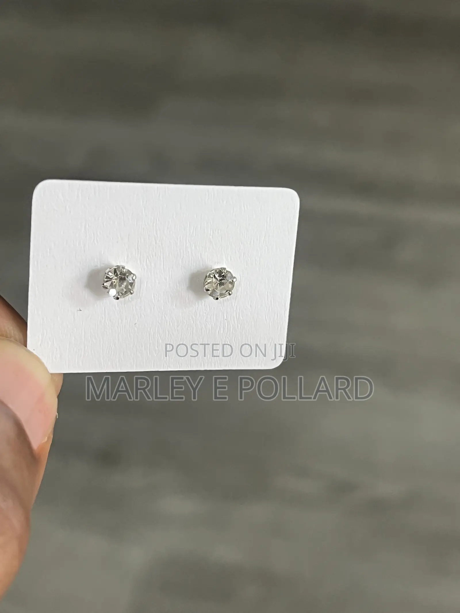 6 - 2 MM Round Cut Alloy Push Back Studs Earrings