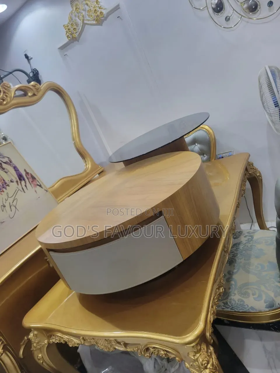 Luxury Center Table and Side Stool.