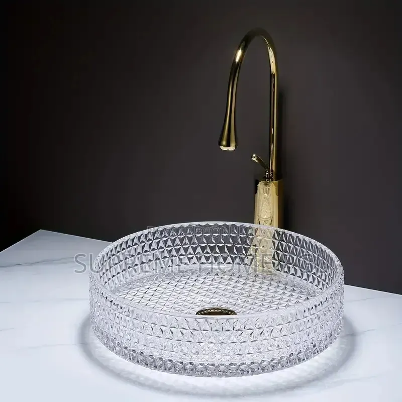 High Quality Transparent Countertop Wash Hand Basin
