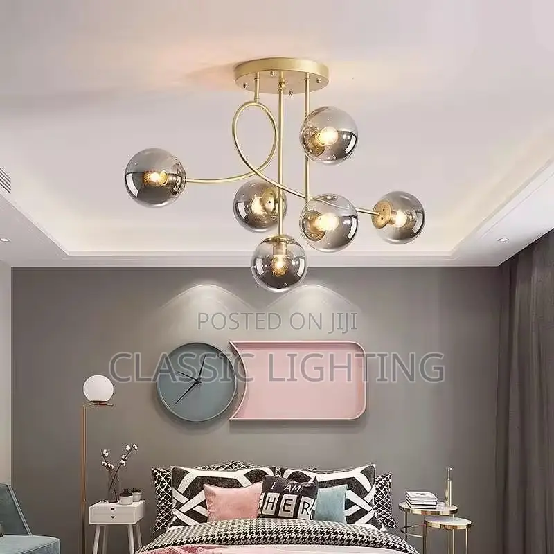 Nordic Modern Minimalist Magic Bean Glass Golden Luxury LED Pendant