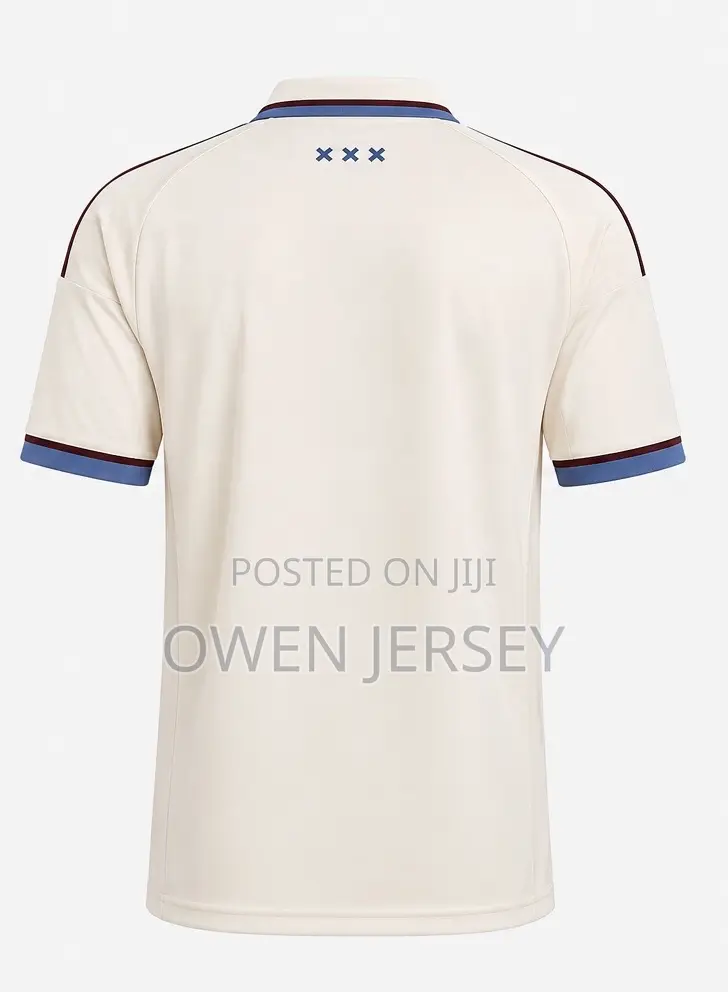 Ajax 2025/26 Away Jersey – Cream Football Shirt | Unisex.