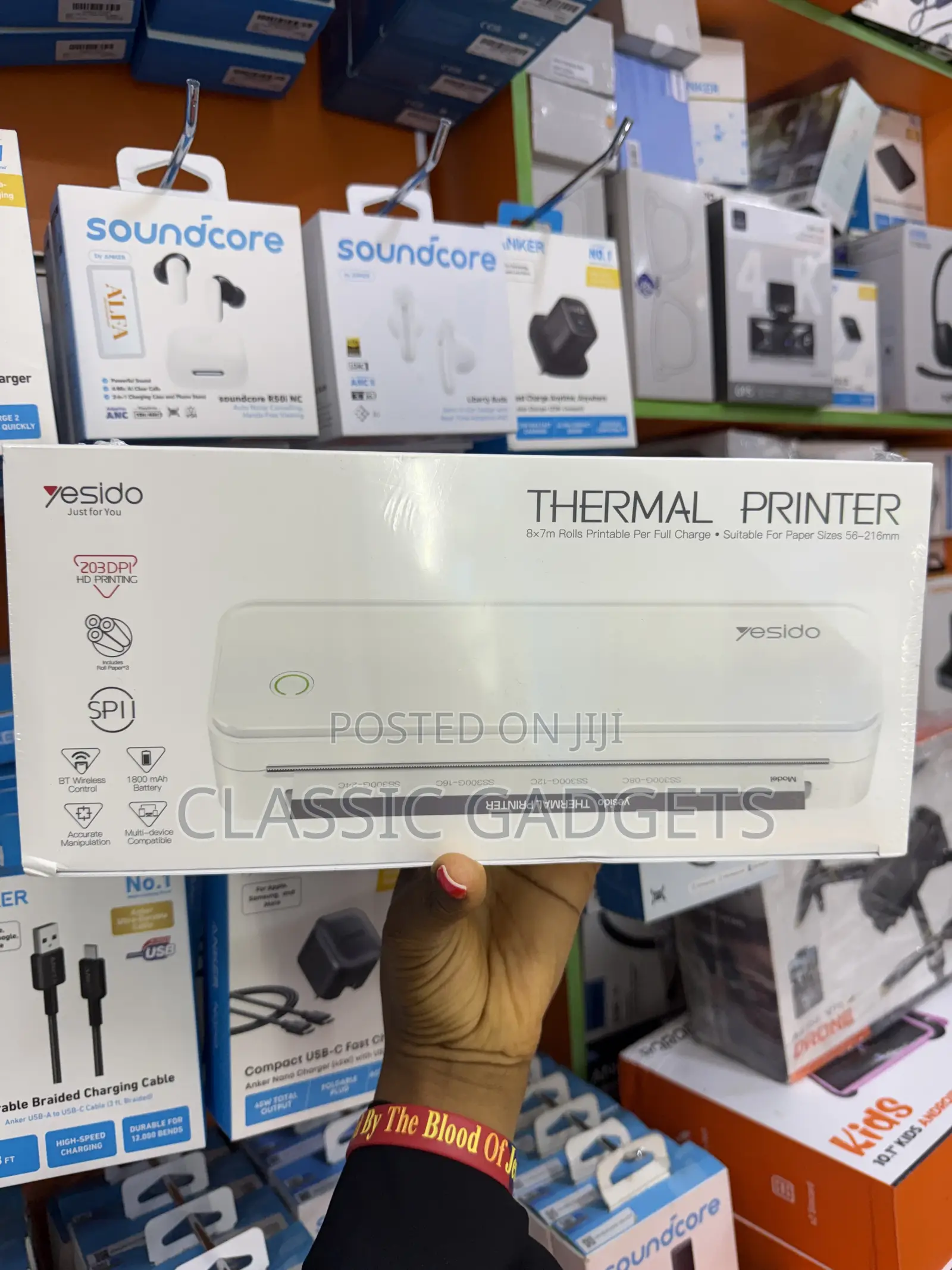 YESIDO SP11 A4 Portable Bluetooth Thermal Printer for Office
