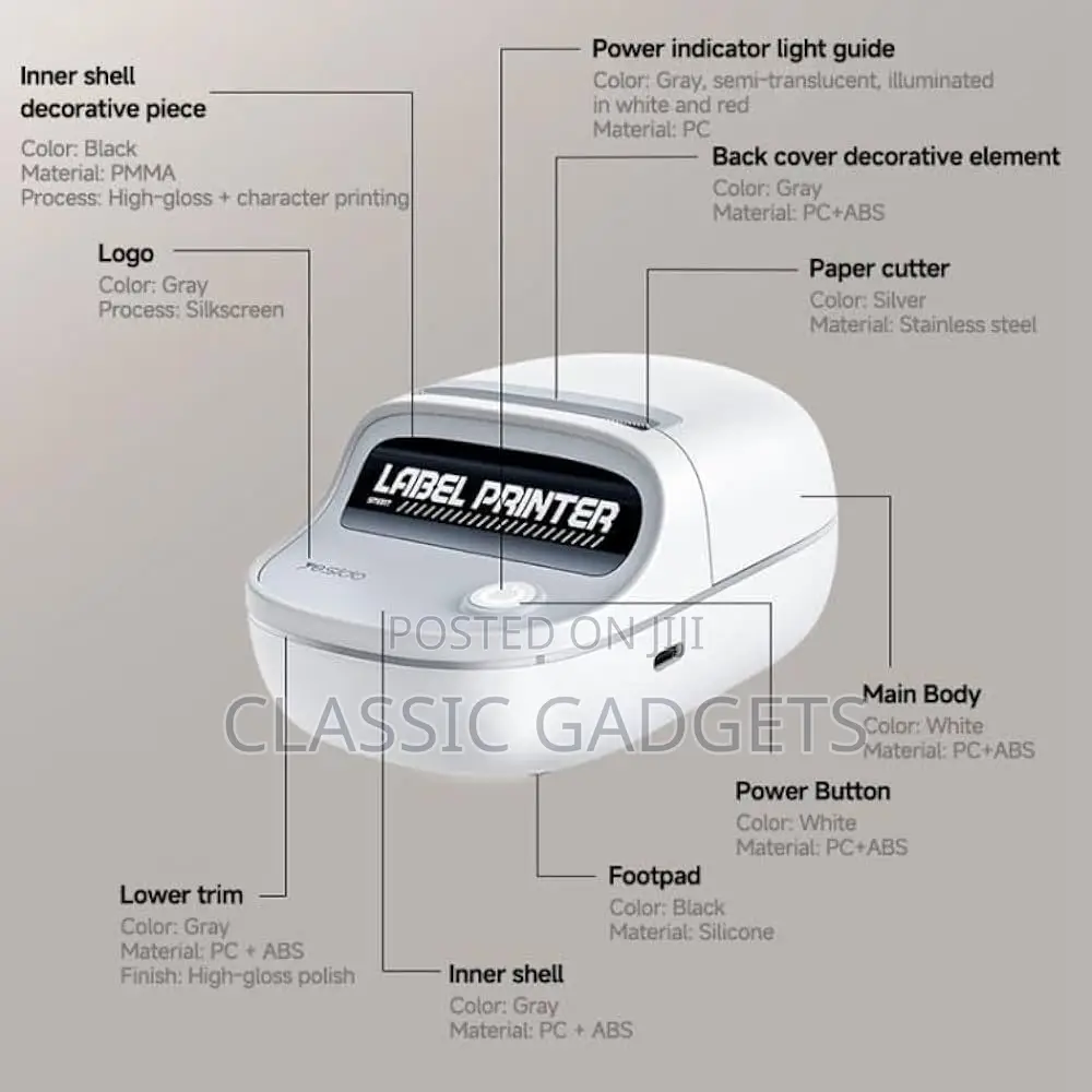 Yesido SP10 Thermal Label Printer(White)