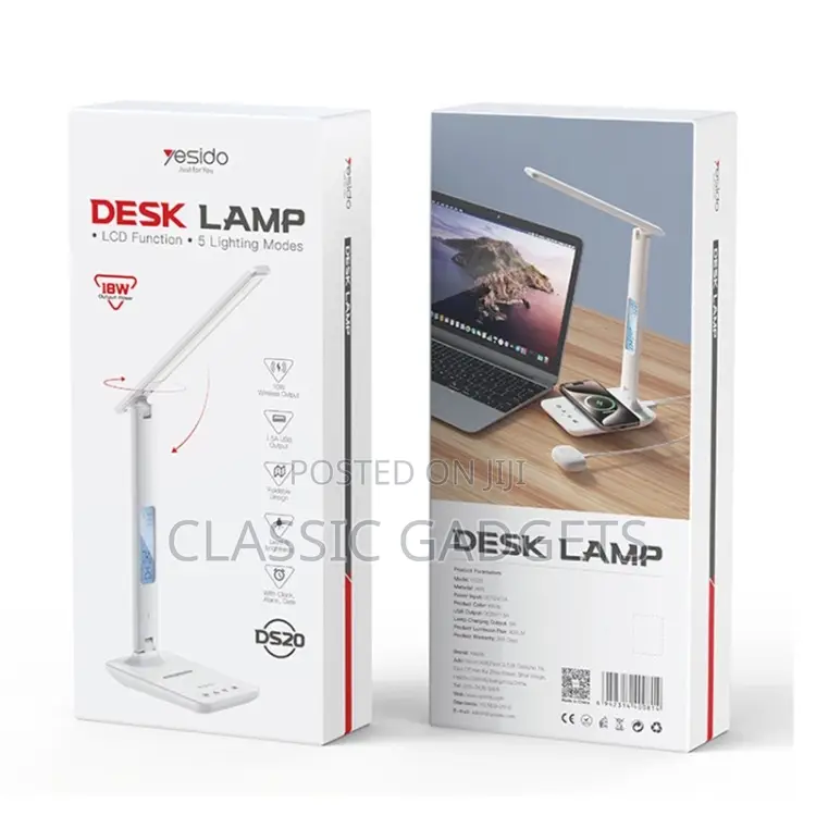 Yesido DS20 Multifunctional LED Desk Lamp With 10W Wireless Charger