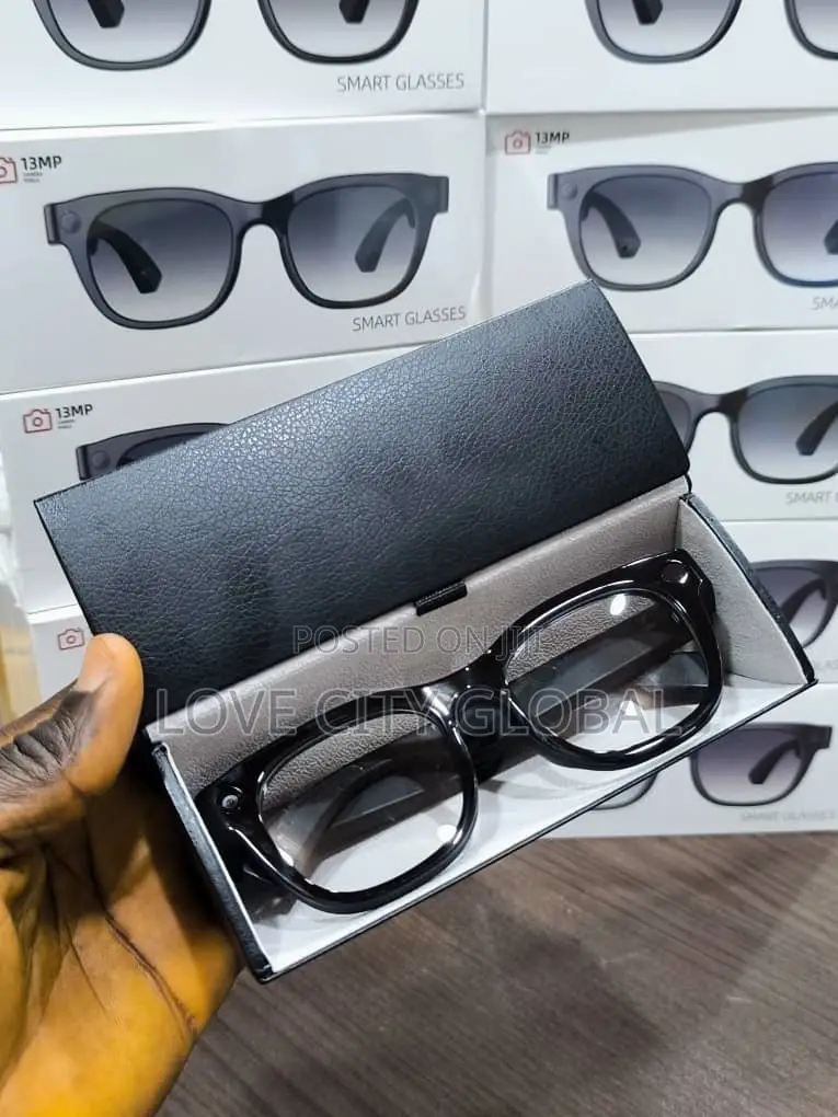 V6 Smart Glass 13MP Camera Calls Music Record Photo With Case 2 Lens