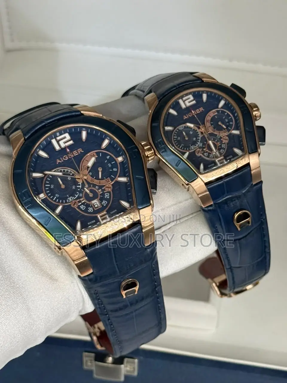 Aigner Chronograph Male and Female Leather Wrist Watch