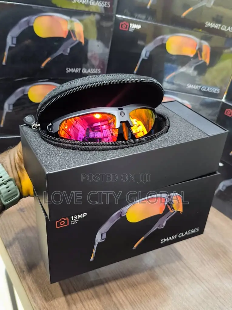 V8 Sport Smart Glasses 13MP HD Camera Sunglasses Music BT Calls Case