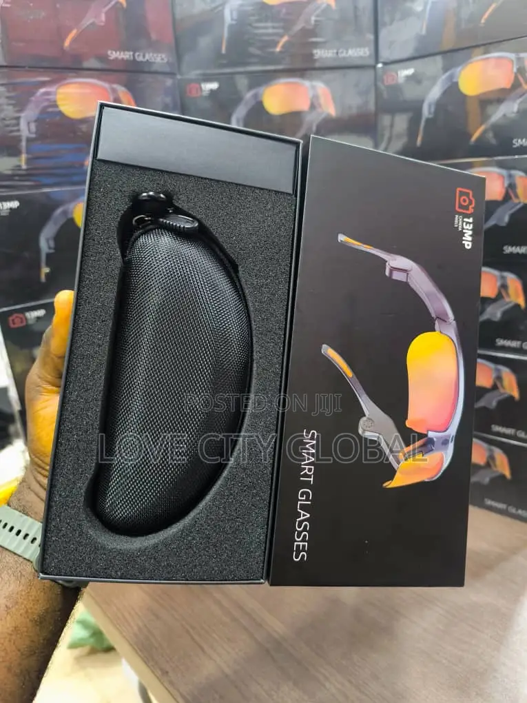 V8 Sport Smart Glasses 13MP HD Camera Sunglasses Music BT Calls Case