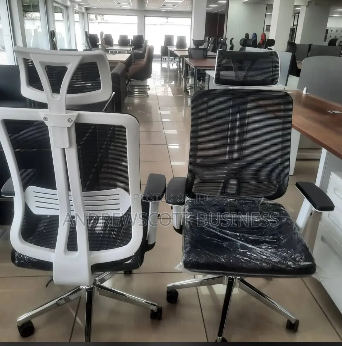 Brand New White Back Reclining Mesh Office Chair