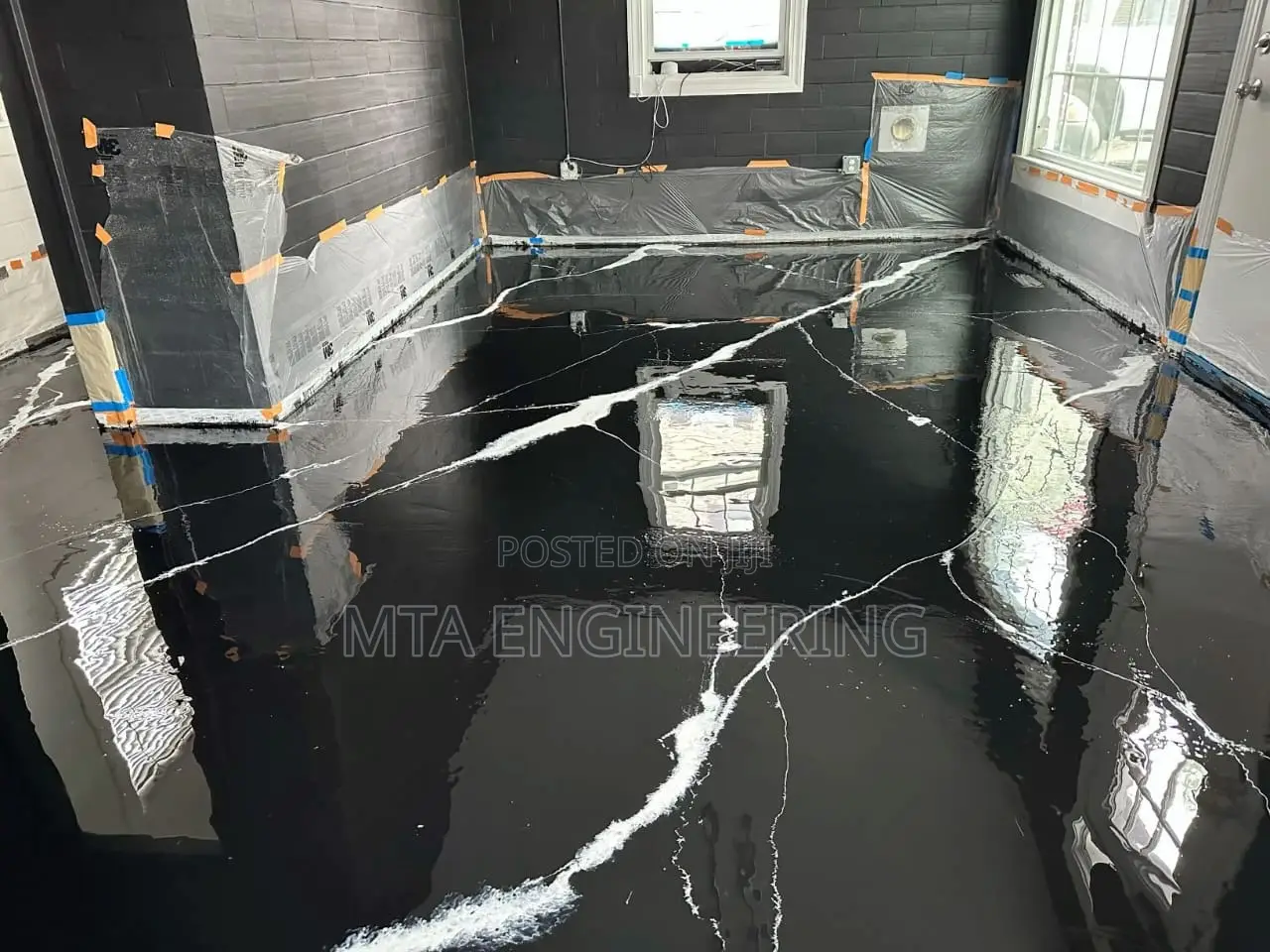 Epoxy Black and White/ Metallic /Floor
