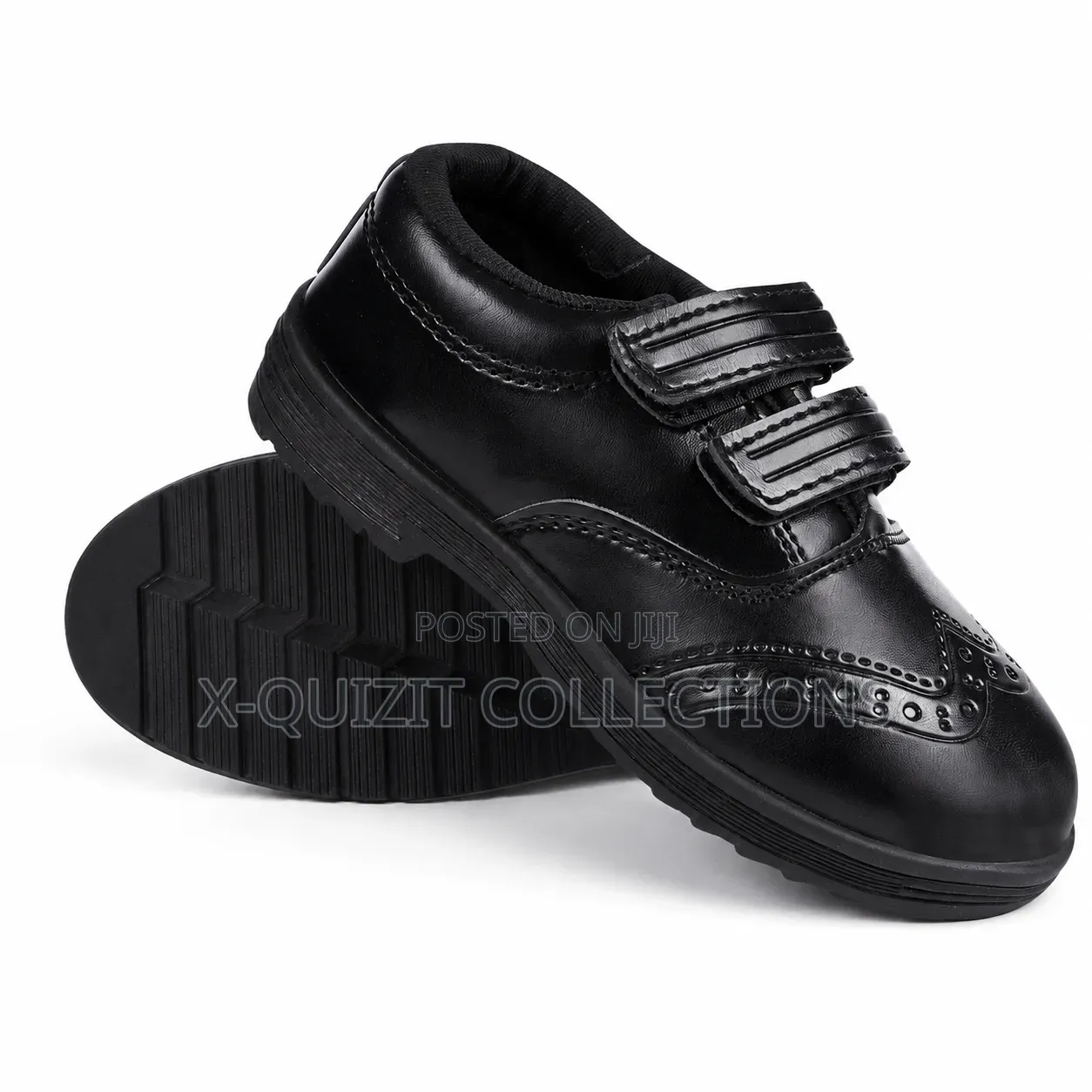 Boys Double Strap School Shoe