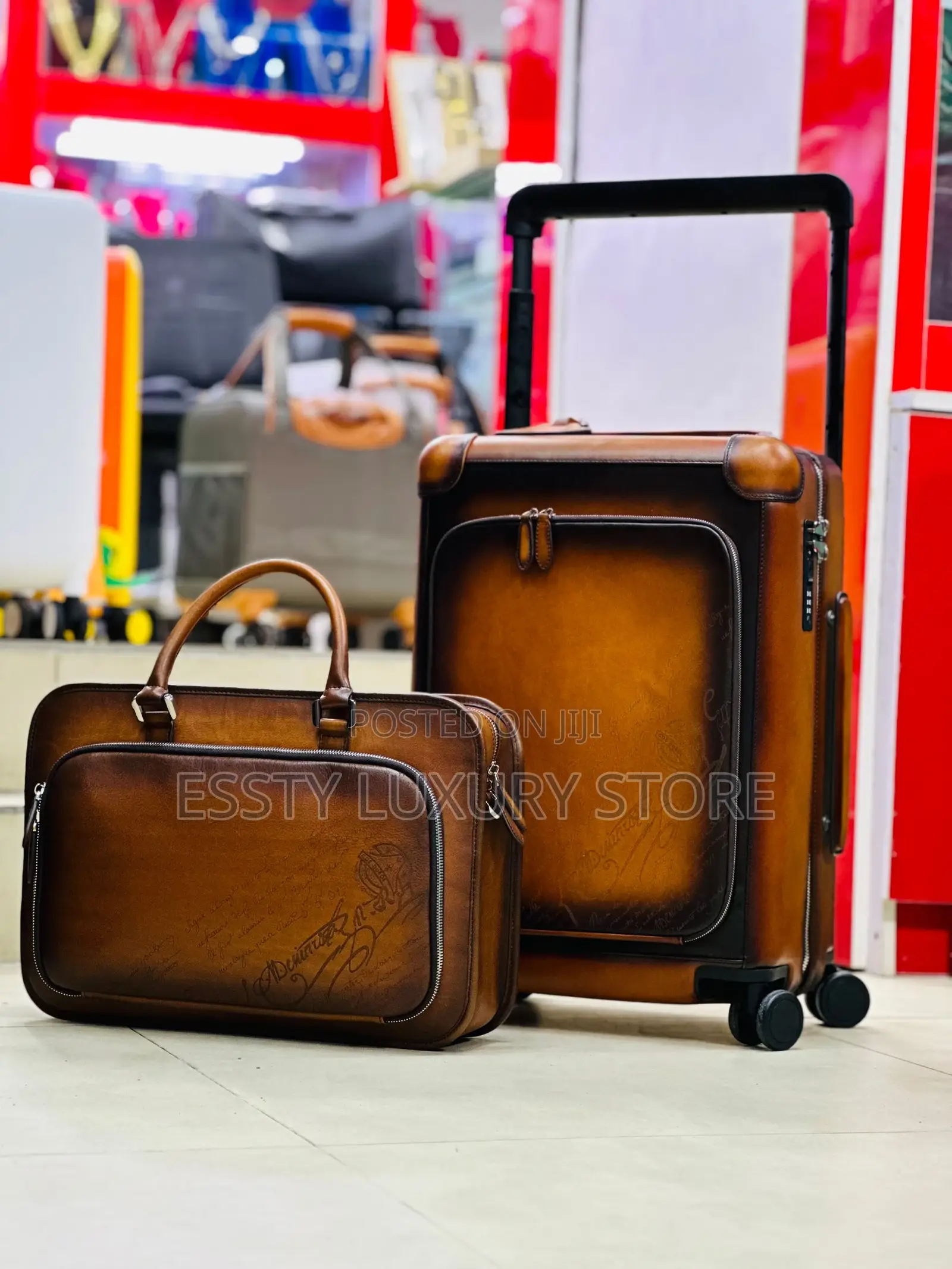 High Quality Luxury Leather Berutti Traveling Boxes