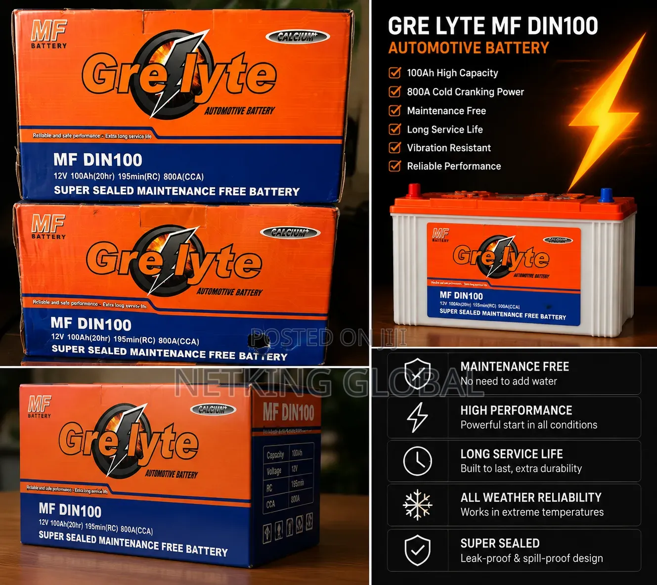 100 AH Gre Lyte Battery
