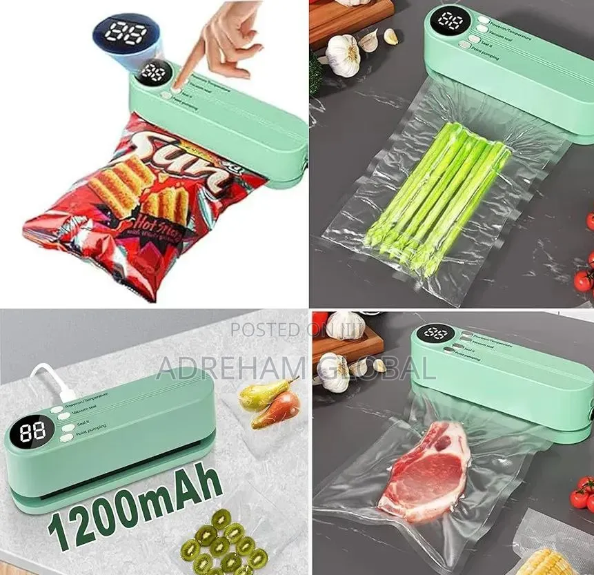 Rechargeable Mini Vacuum Sealer 3in1 Cordless Food Sealer Portable