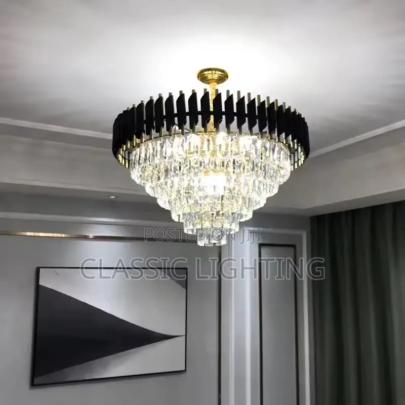 Creative Cone Luxury Crystal Chandelier Lustre Home Modern Light
