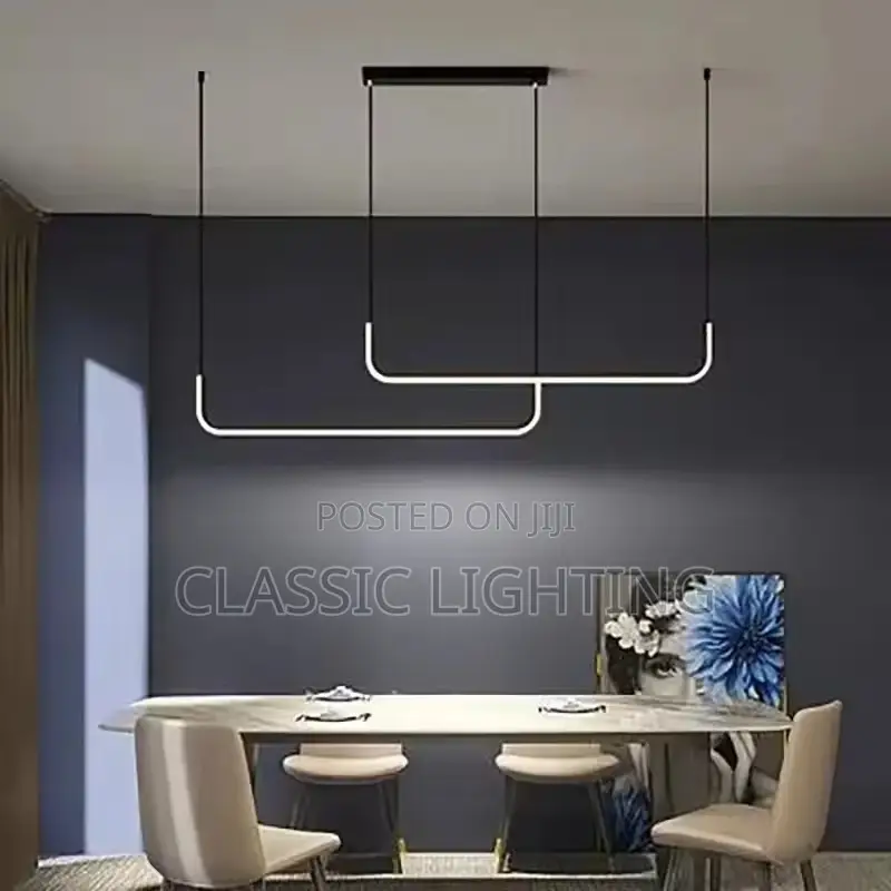 Modern LED Strip Chandelier Light Restaurant Kitchen Decor Light