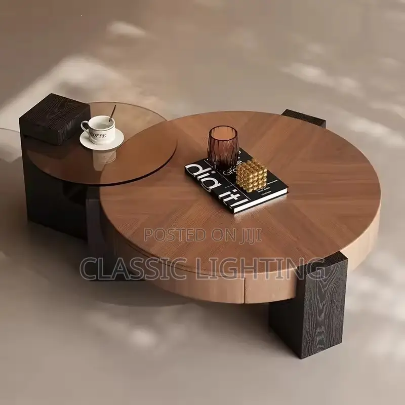 Italian Minimalist Round Coffee Table Living Room Home Decor Table