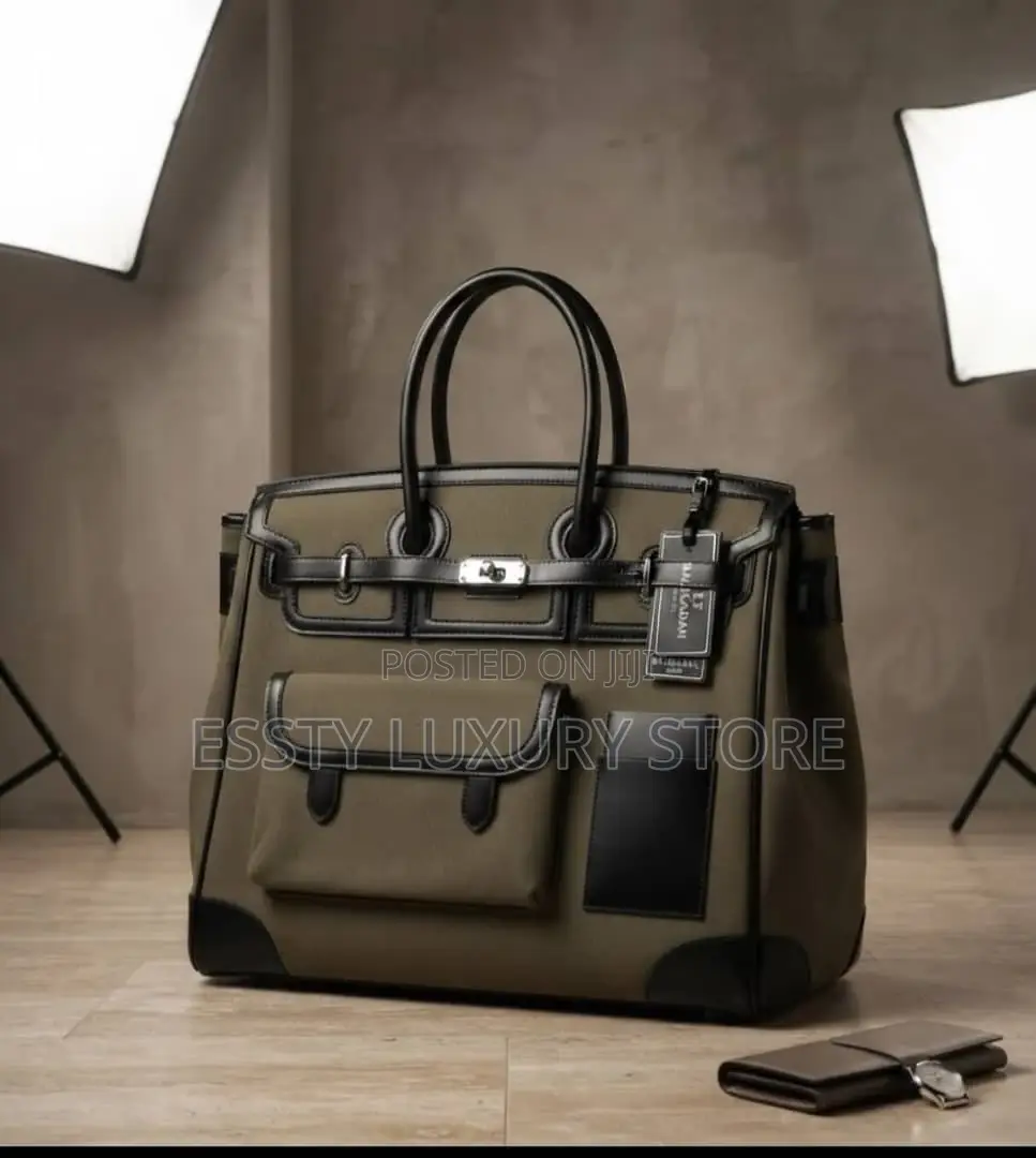 High-Quality Luxury Genuine Leather Duffel Bag