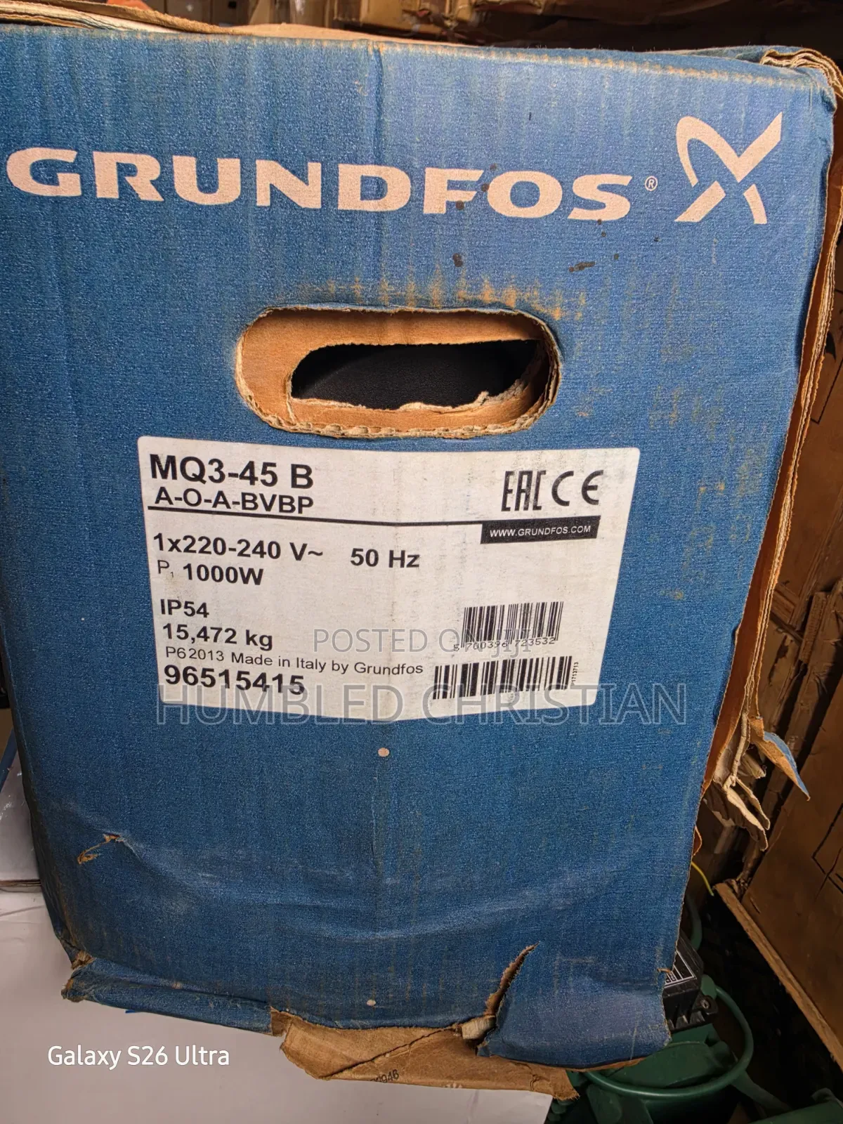 1.5hp Grundfos Stainless Pump