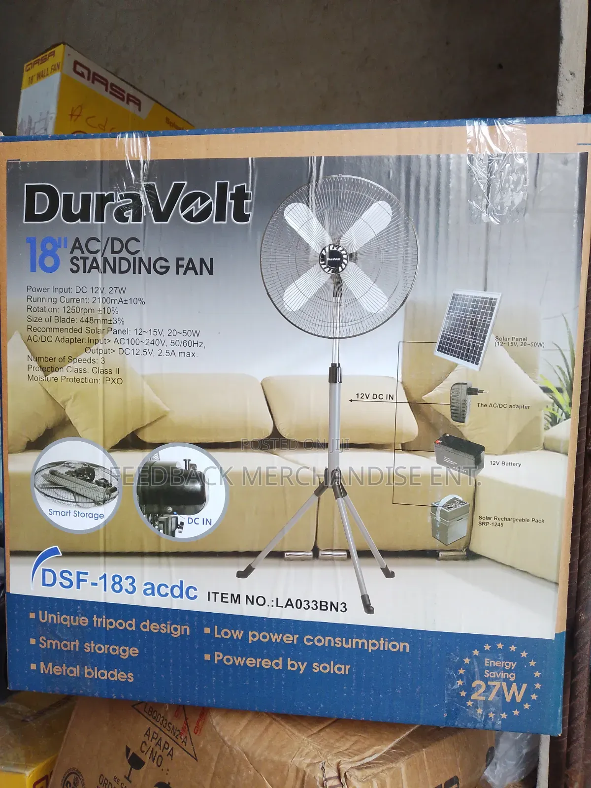 Duravolt Inverter Standing Fan "18" Inches