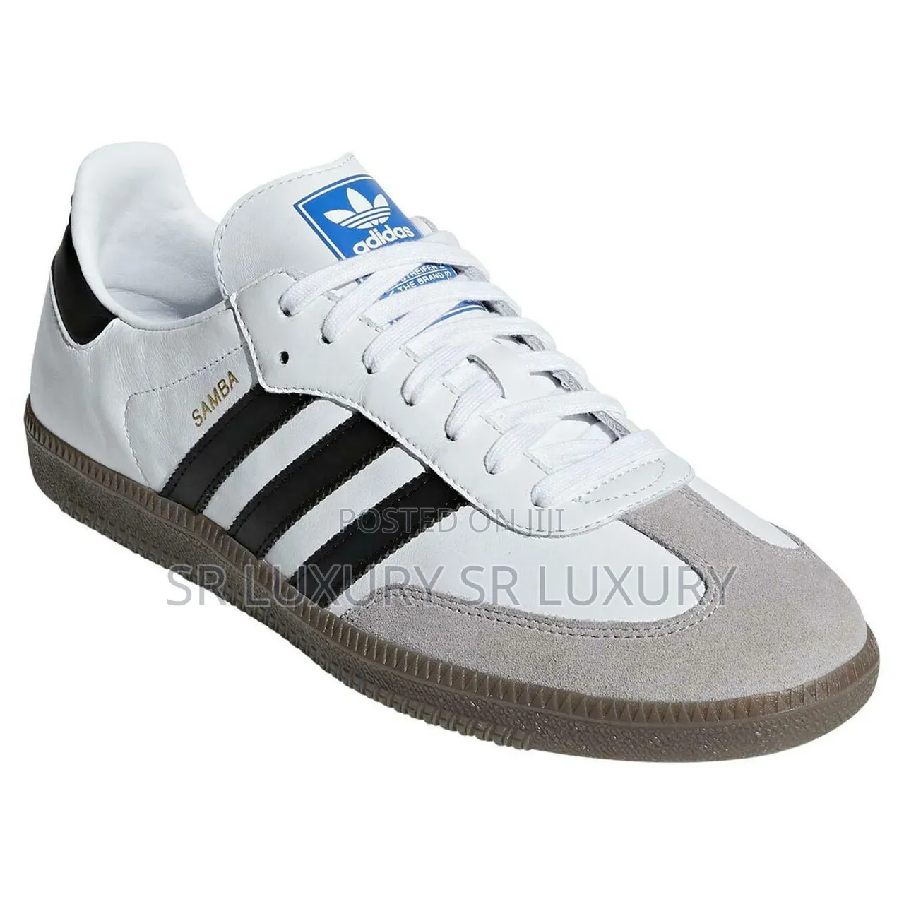 Premium Quality Adidas Samba White Black Gum Sole Sneakers