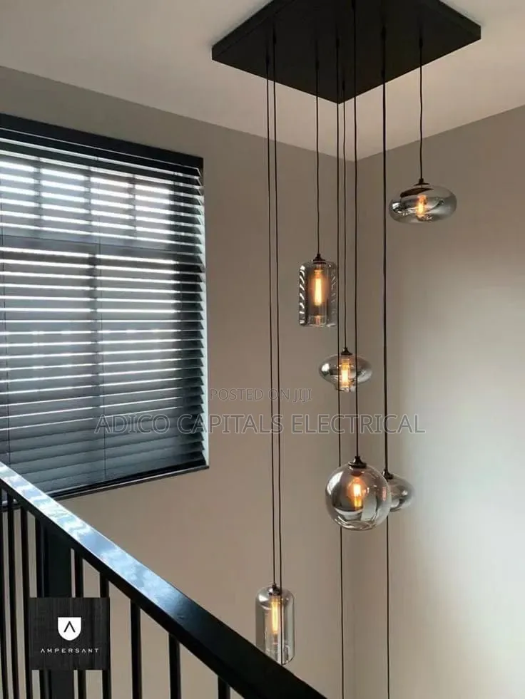 Smooky Glass Drop Staircases Lights