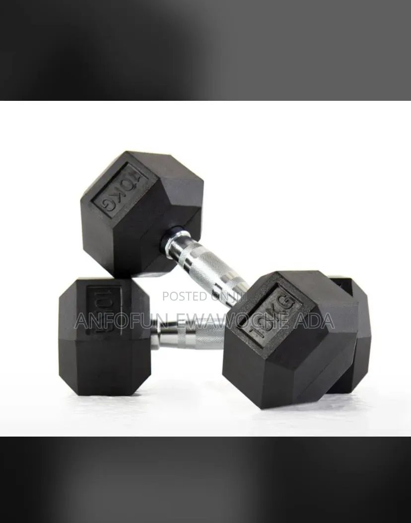 Hex Rubber Dumbbell