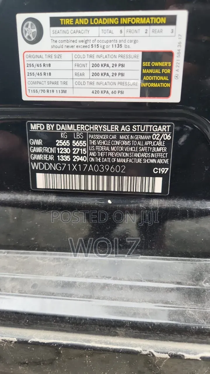 Mercedes-Benz S-Class 2007 Black
