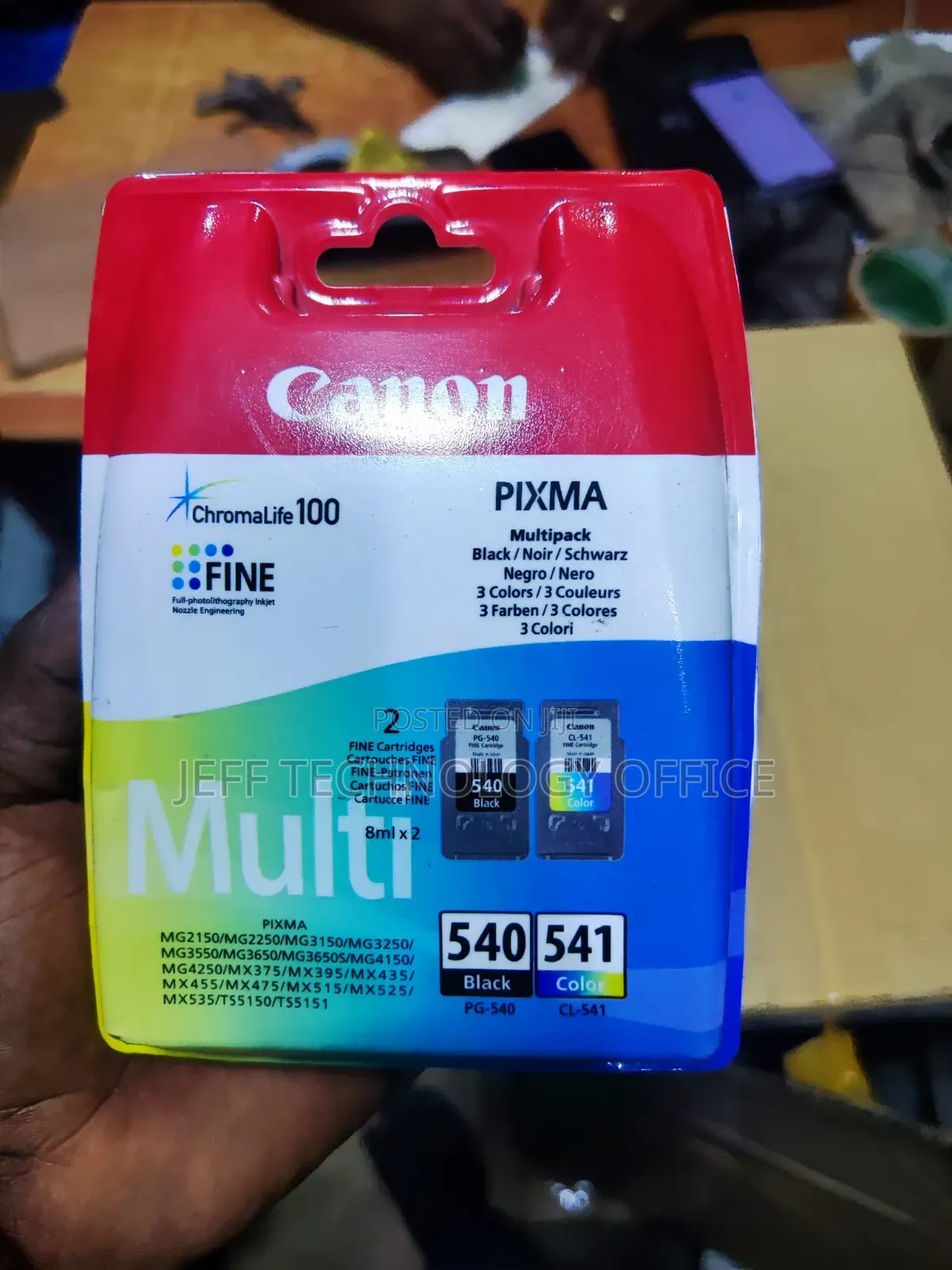 Genuine Canon PIXMA PG-540 (Black) and CL-541 (Color) Combo Ink