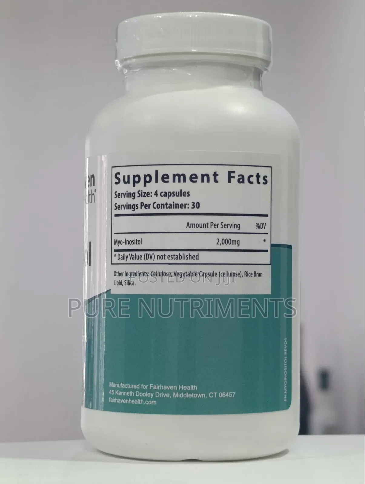 Fairhaven Myo-Inositol 2000mg 120 Caps_ Hormonal Balance Fertility