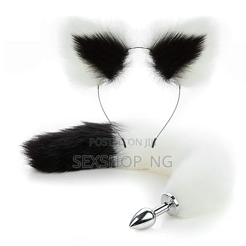 Anal Plug With Feather and Rabbit Hear Role Playing Bedroom Toy