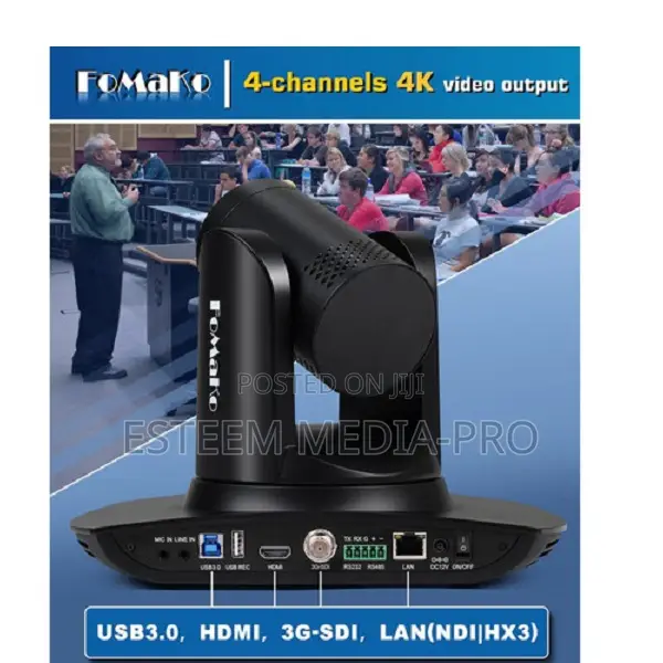 FoMaKo K30NS NDI HX3 PTZ Camera With 30x Optical Zoom (Black)