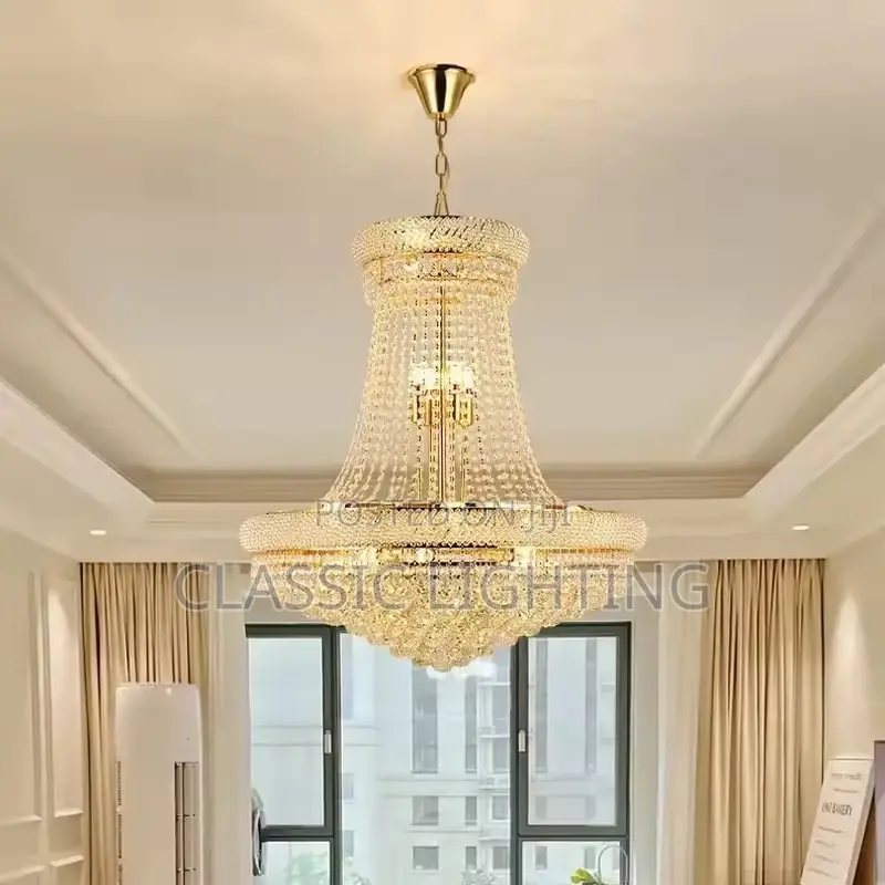 Luxury Crystal Chandelier Large Pendant Light for Living Room Light