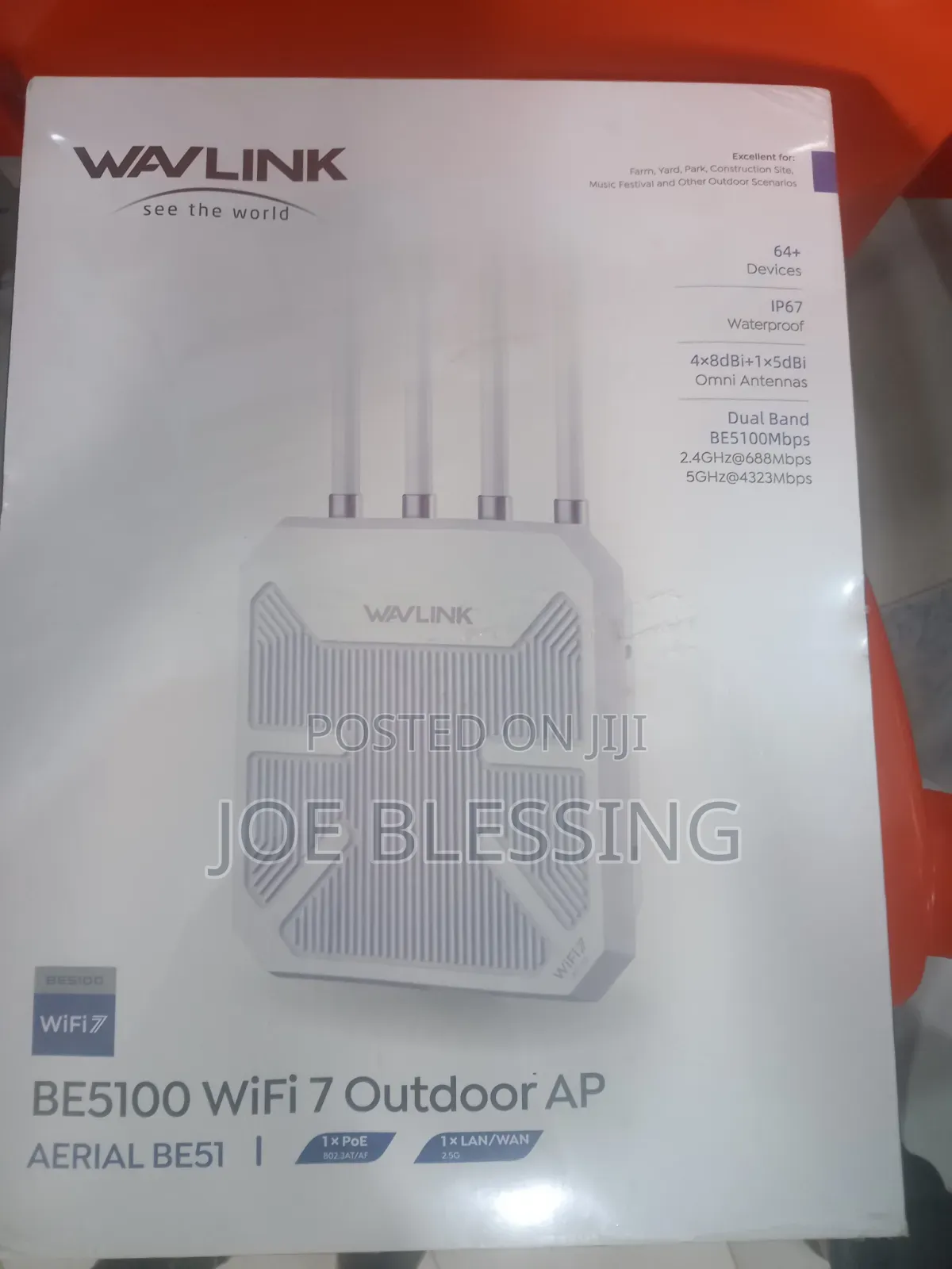 WAV LINk BE 5100 Wifi 7 Outdoor AP AERIAL RE51
