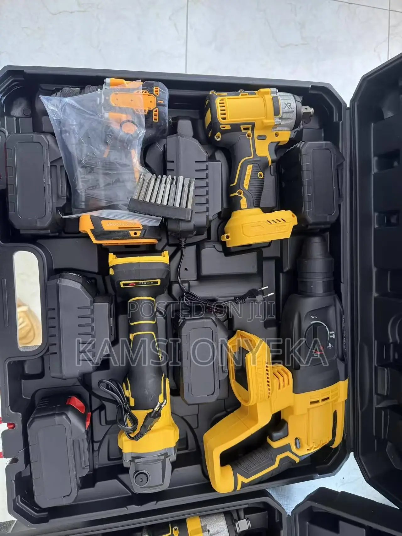 4 in 1 Brushless Power Tool Set Cordless 125mm Angle Grinder Electri