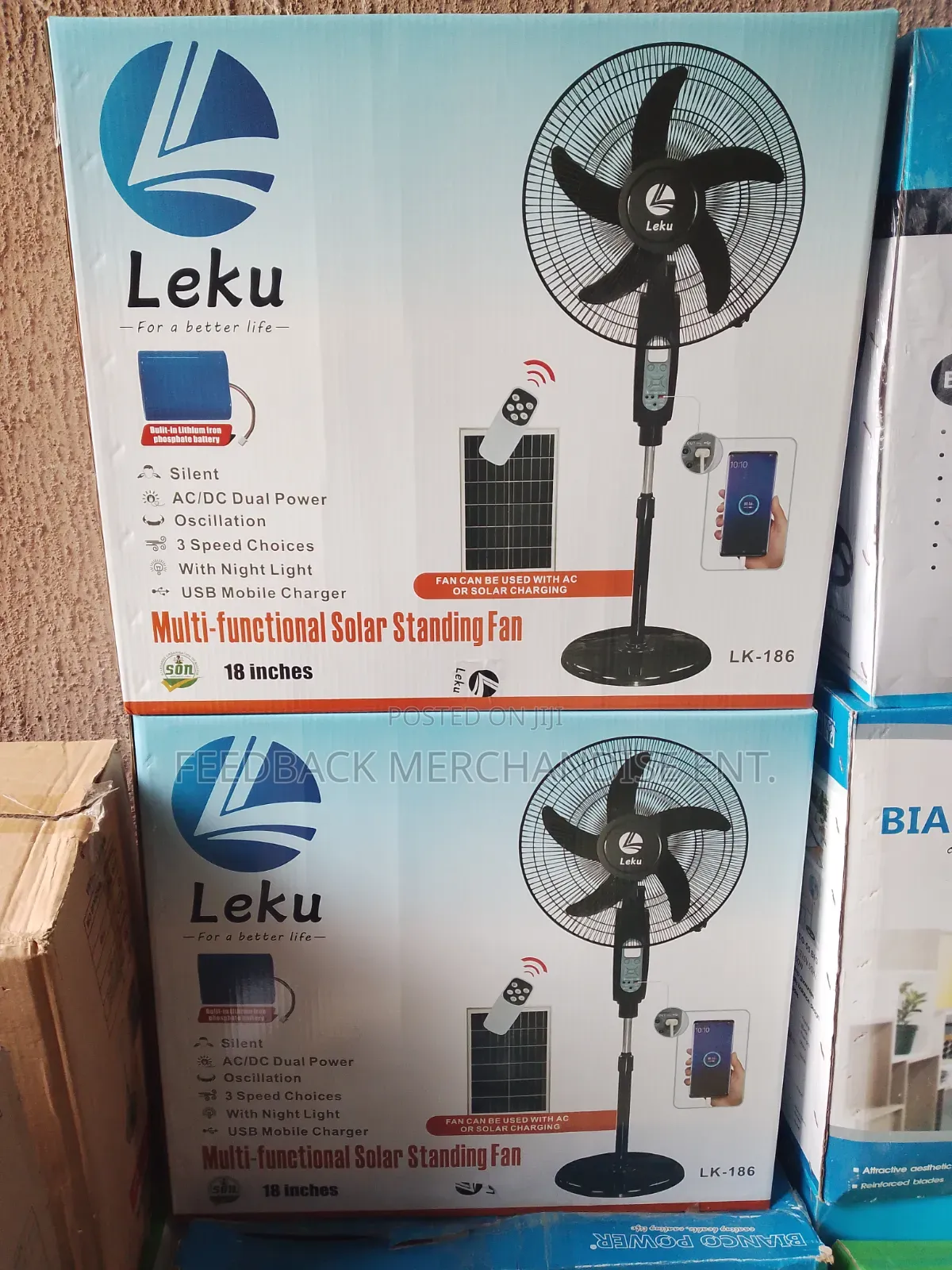Leku Rechargeable Standing Fan "18" Inches