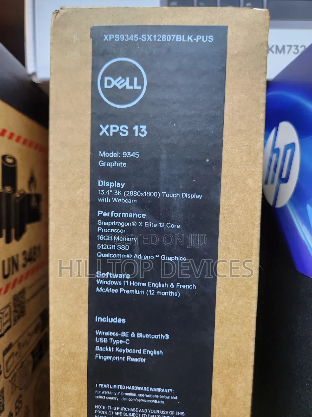 New Laptop Dell XPS 13 9345 16GB Qualcomm Snapdragon X Elite SSD 512GB