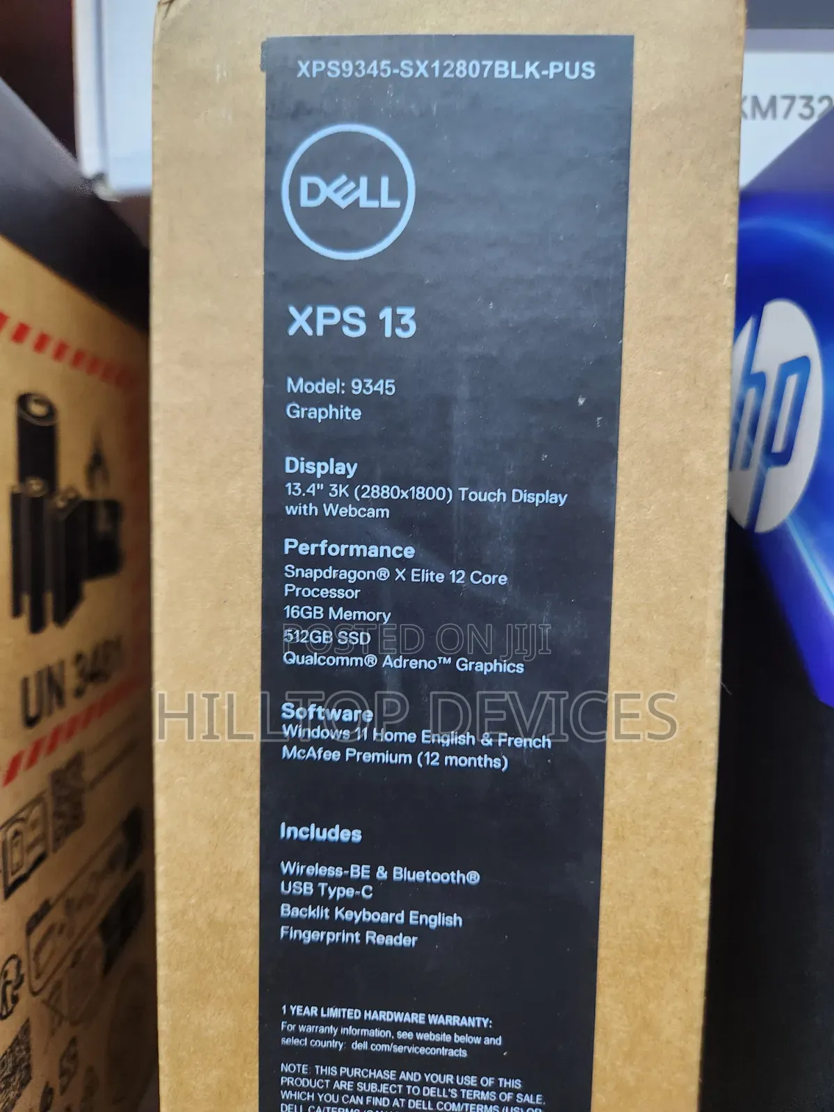 New Laptop Dell XPS 13 9345 16GB Qualcomm Snapdragon X Elite SSD 512GB