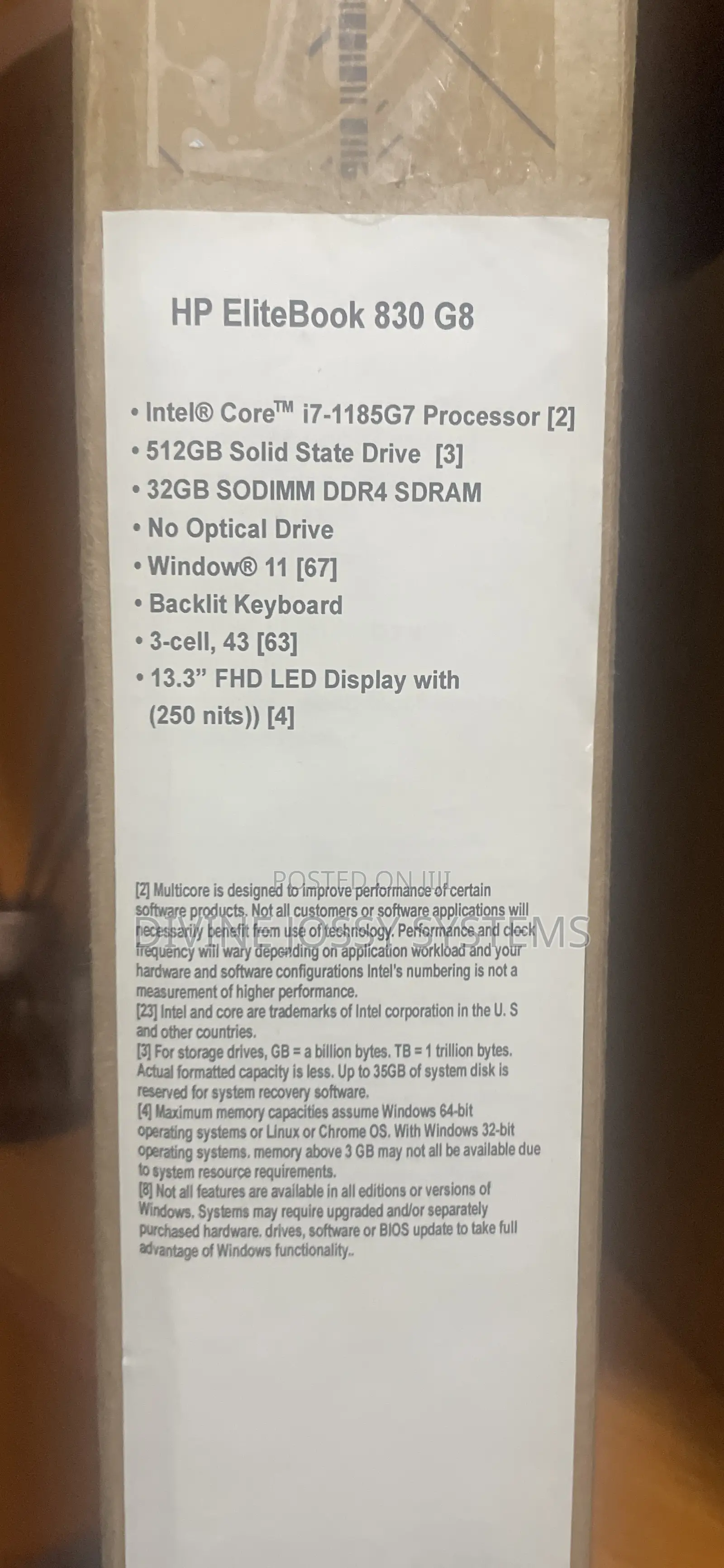 New Laptop HP EliteBook 830 G8 16GB Intel Core i5 SSD 512GB