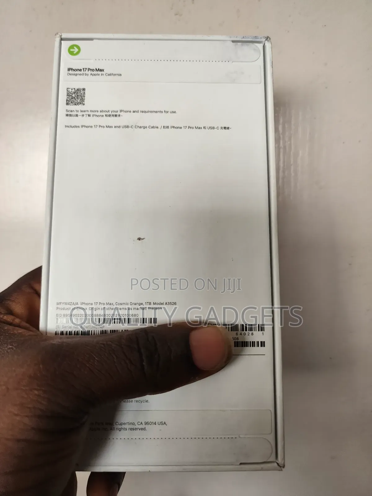 New Apple iPhone 17 Pro Max 1 TB Orange