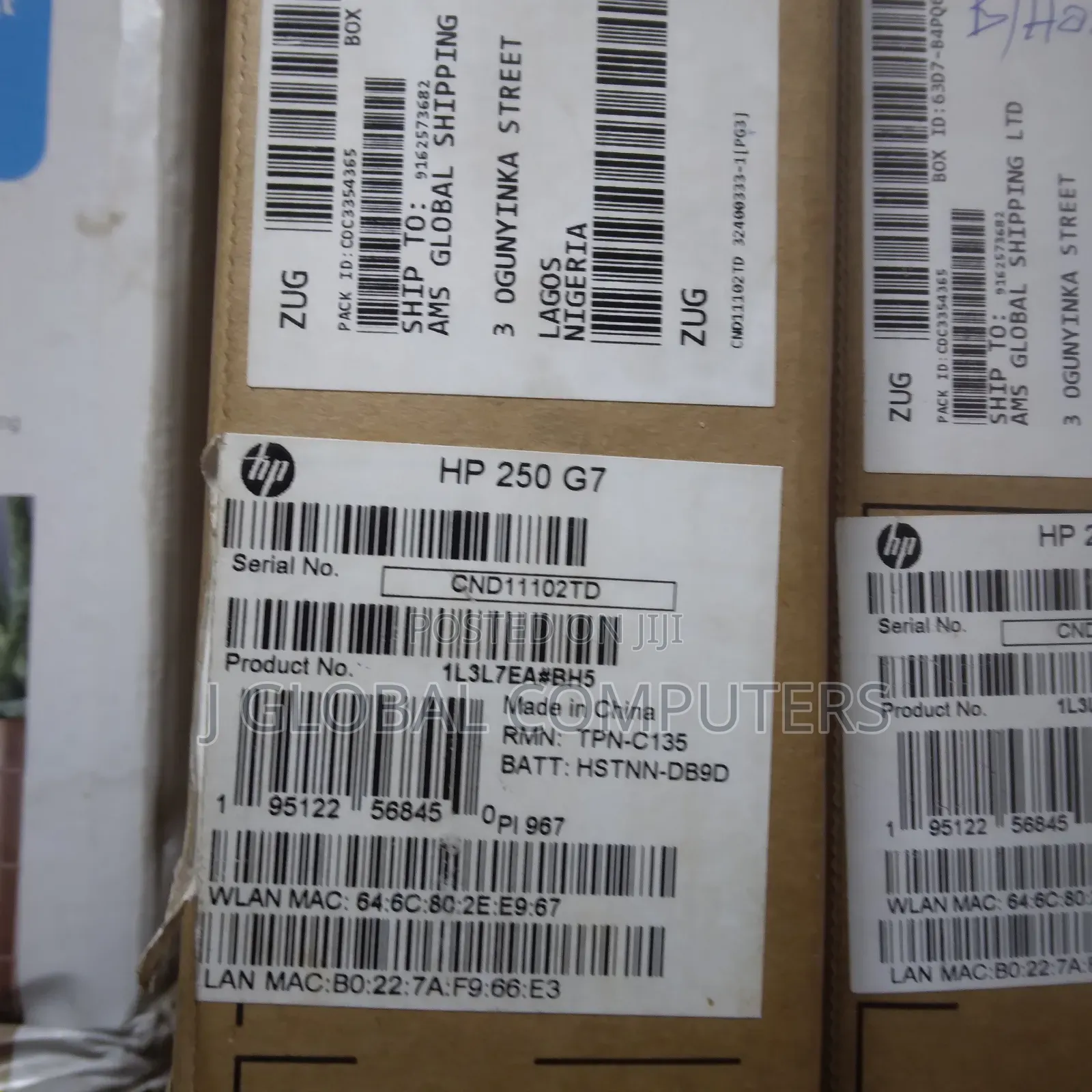 New Laptop HP 250 G7 8GB Intel Core i3 SSD 256GB