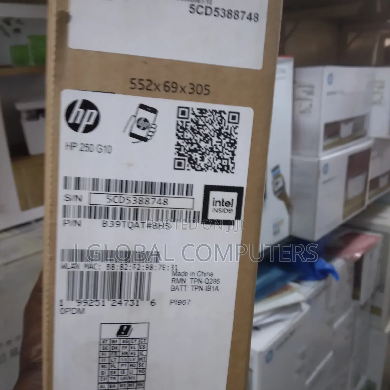 New Laptop HP 250 G10 8GB Intel Core i5 SSD 512GB