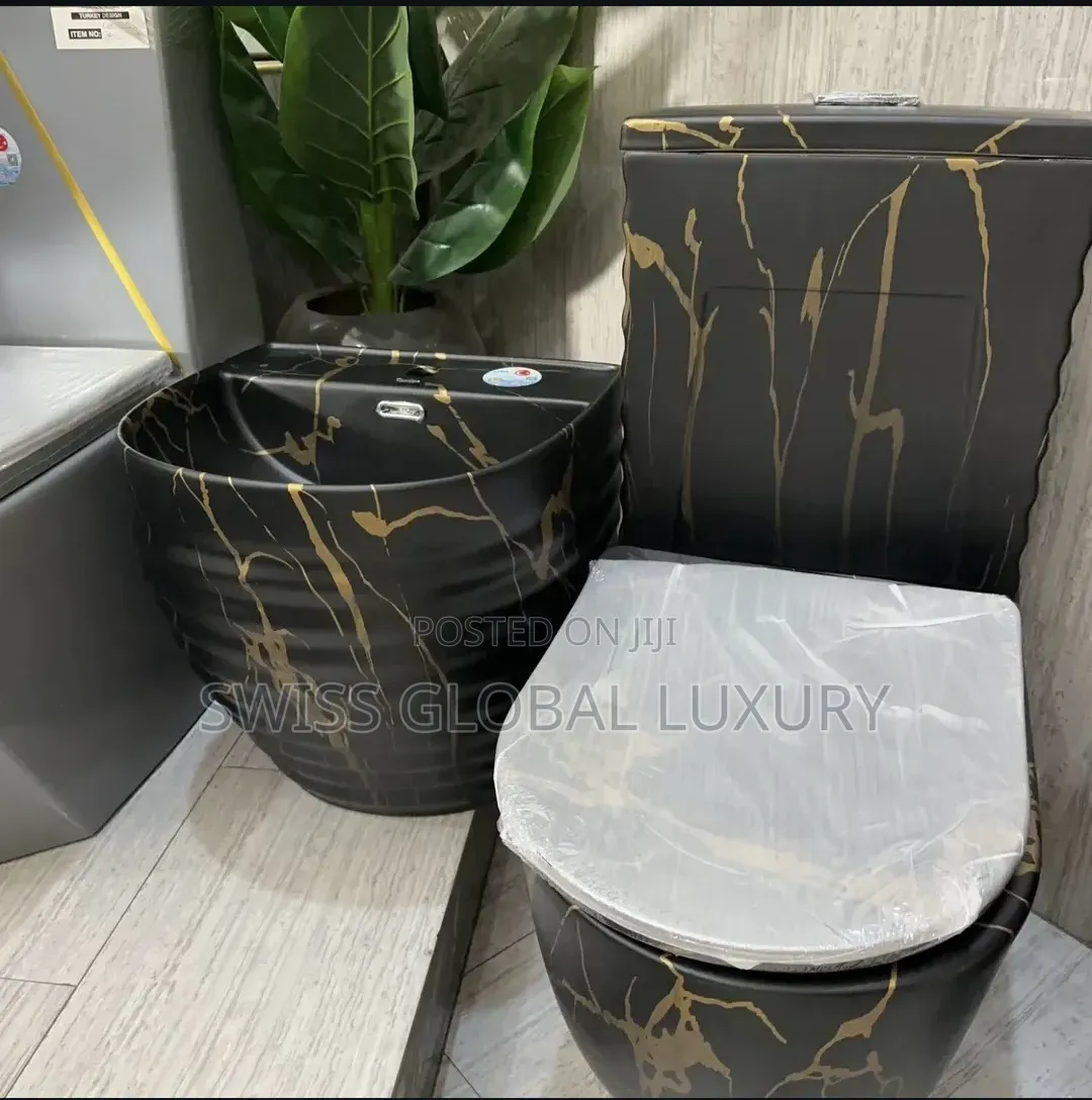 High Quality Complete Set of Executive Marble Wc Black