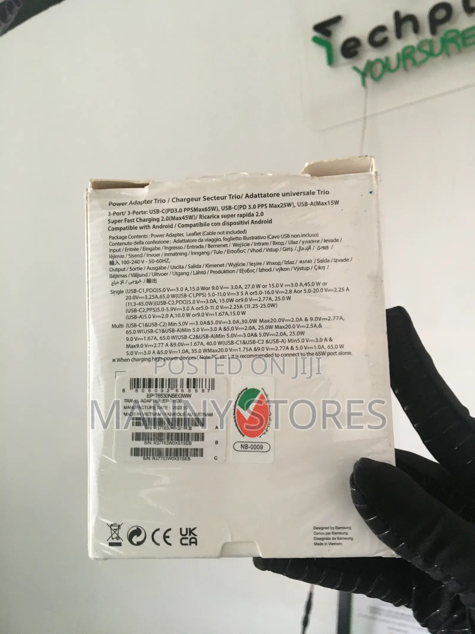 65w PD Power Adapter Trio Samsung