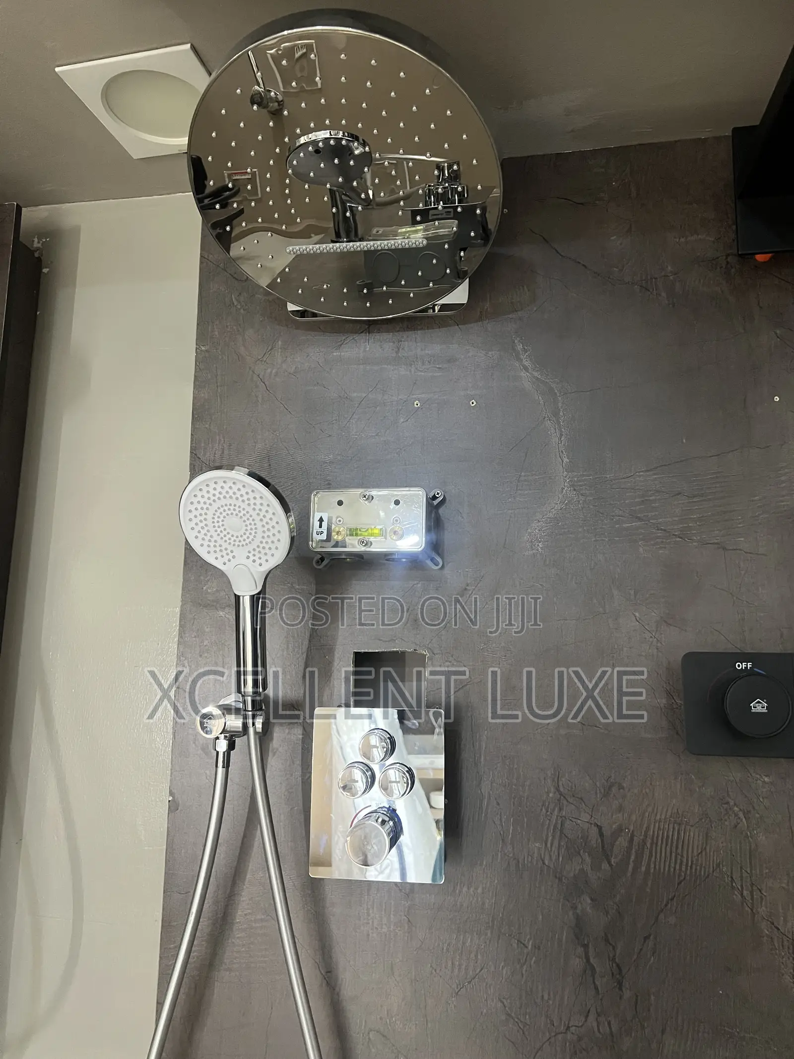 Rainfinity Conduit Shower Mixer With Thermostatic Shower Control