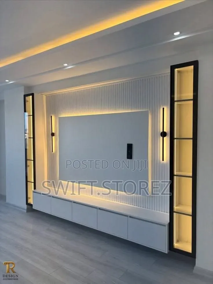 Glass Shelve TV Console