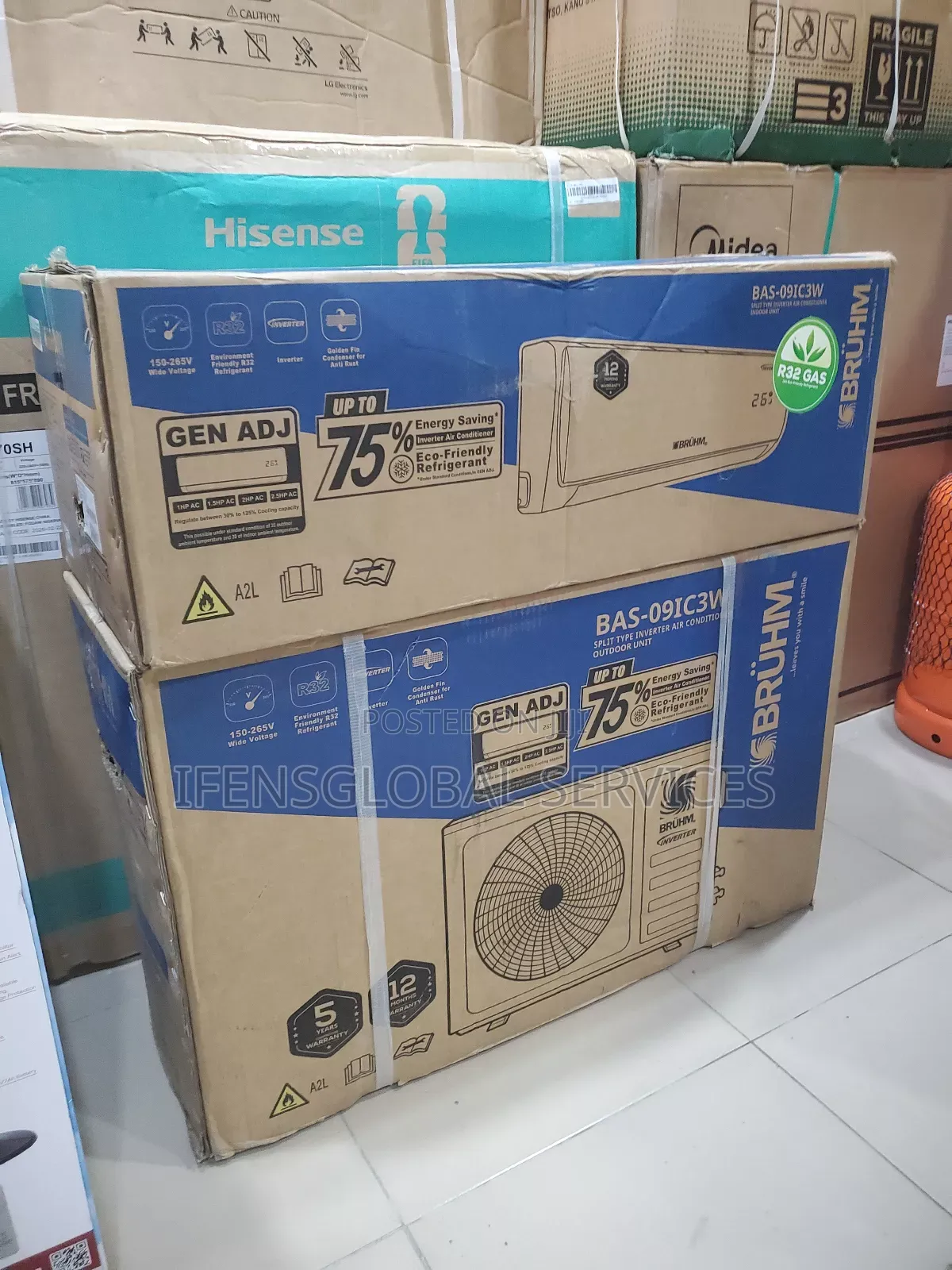 1hp Bruhm Inverter AC