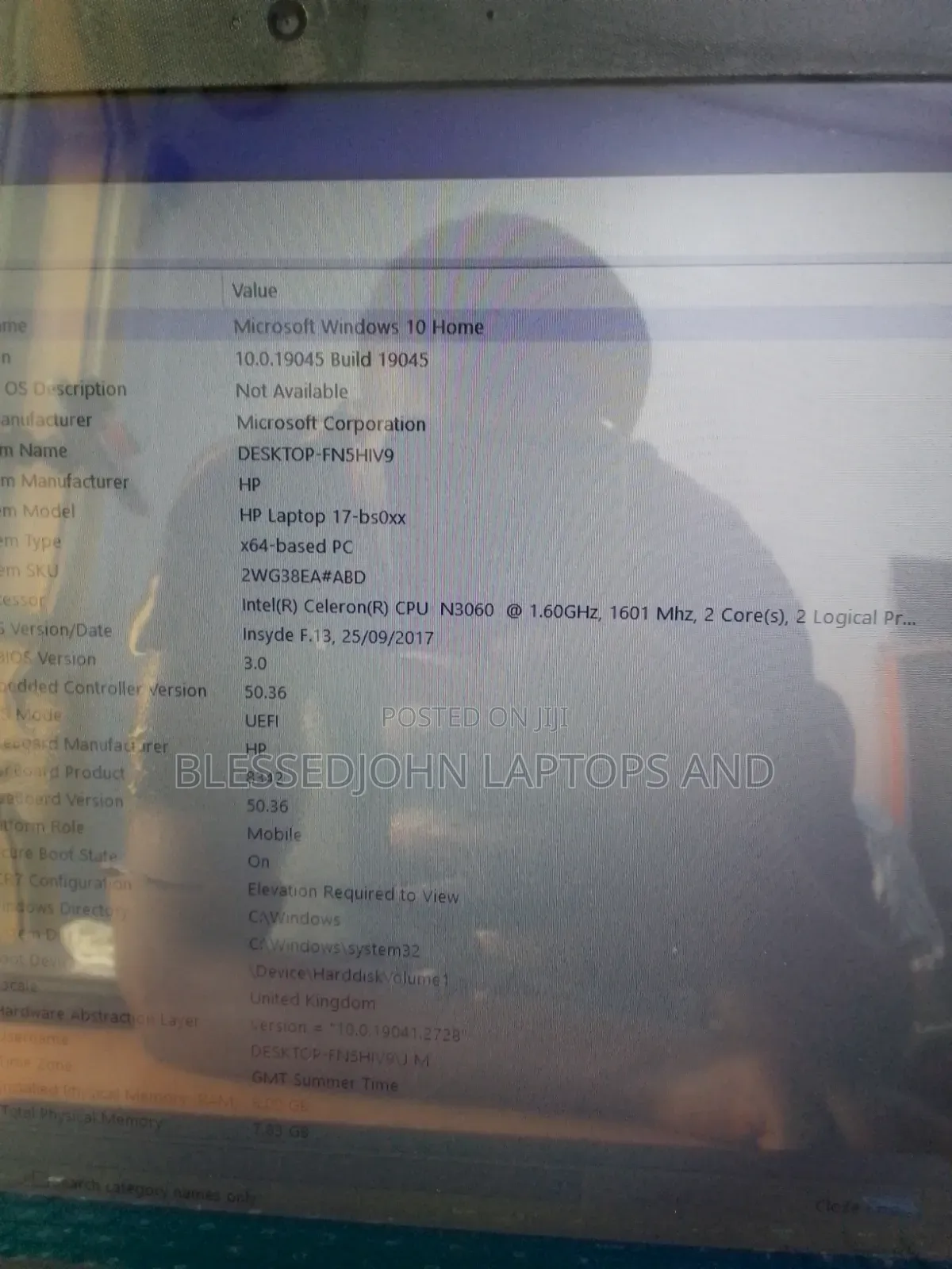 Laptop HP 8GB Intel Celeron HDD 500GB
