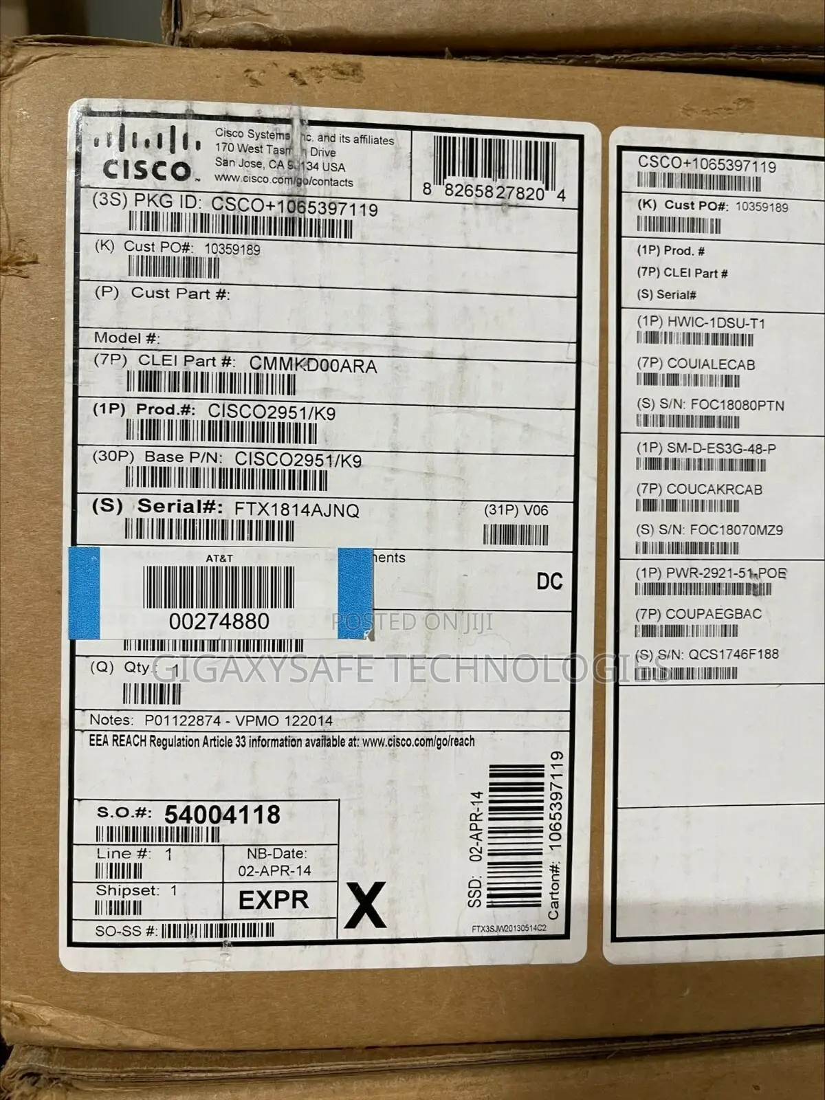 Cisco 2951/ W/3 Ge, 4 Ehwic Port Cisco2951 Router