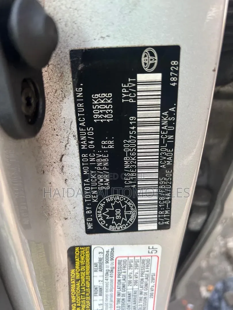 Toyota Camry 2006 Silver